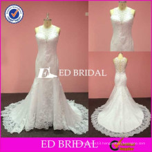 OEM Factory Real Picture Sheath Lace Appliqued Imported Wedding Dresses